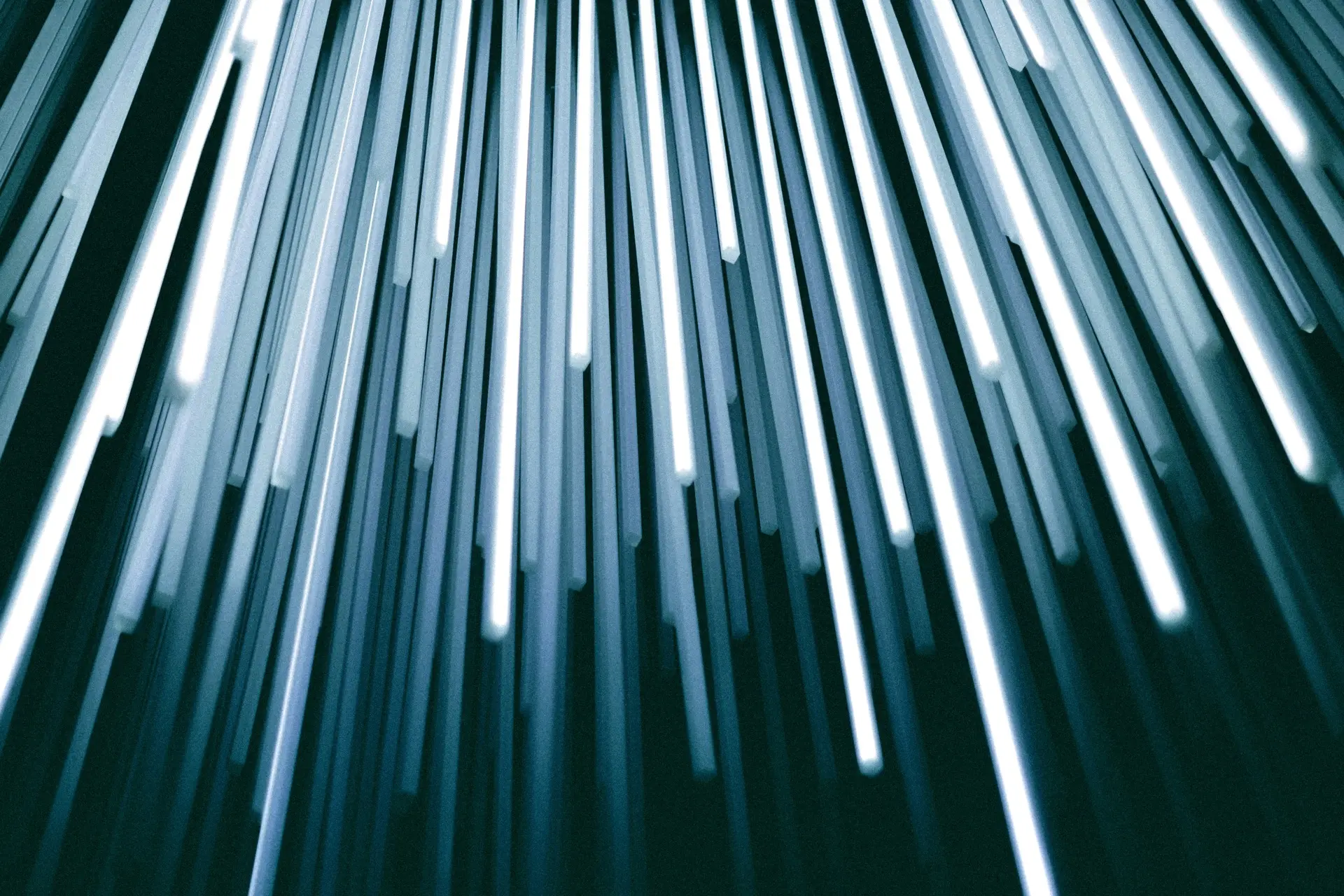Streaks of light rushing downward - speed and energy